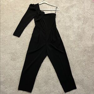 H&M Black One-Shoulder Jumpsuit